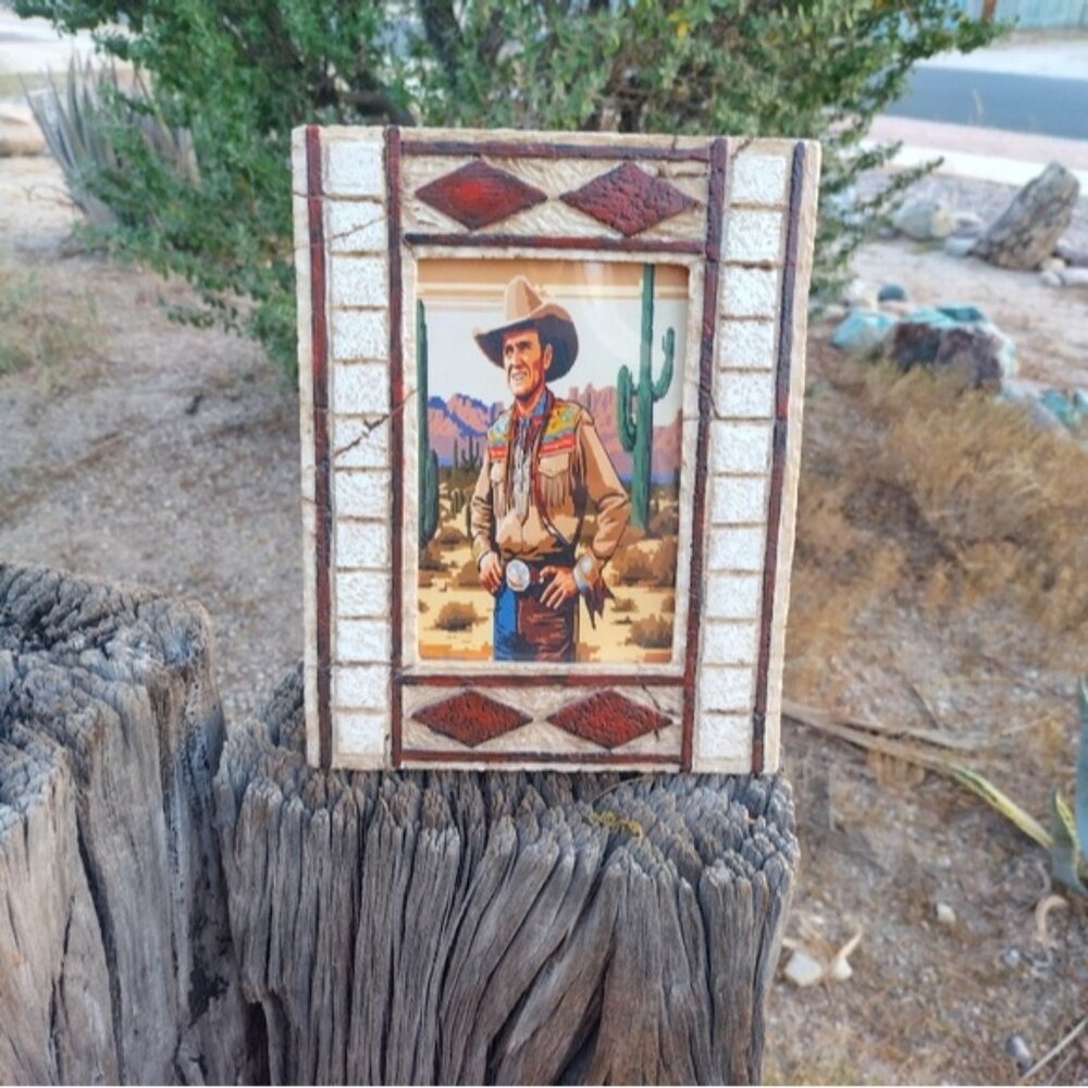 Gene Autry Singing Cowboy Framed Mini Art Print lo-fi Pixel Art By Neon Nicho